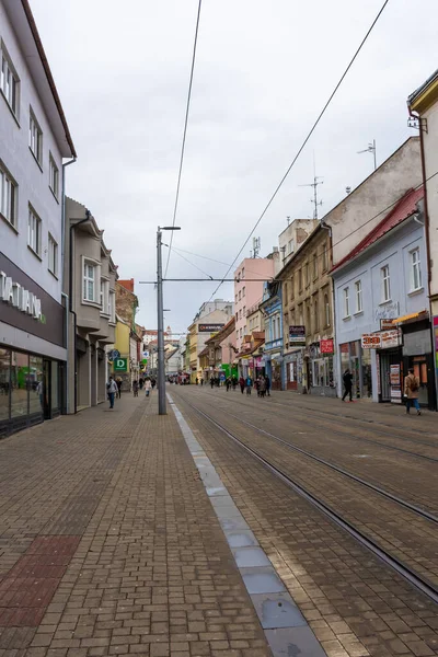 Bratislava Eslovaquia Febrero 2022 Tranvía Centro Histórico — Foto de Stock