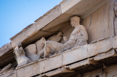 Detail of the roof of the Parthenon, Acropolis of Athens, Greece