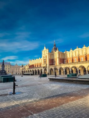 KRAKOW, POLAND, 7 JANUARY 2022: Cloth hall of Krakow