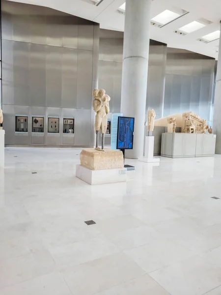 Athens Greece December 2021 Famous Moscophoros Calf Bearer Acropolis Museum — Fotografia de Stock