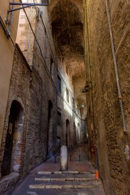 Perugia 'daki Ortaçağ tarihi merkezi, Umbria, İtalya