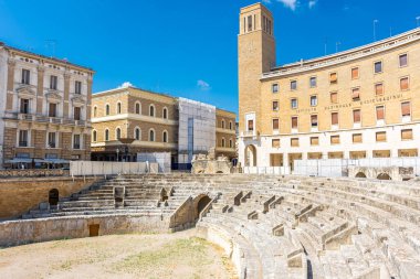 LECCE, ITALY, 19 AĞUSTOS 2021: Roma Tiyatrosu