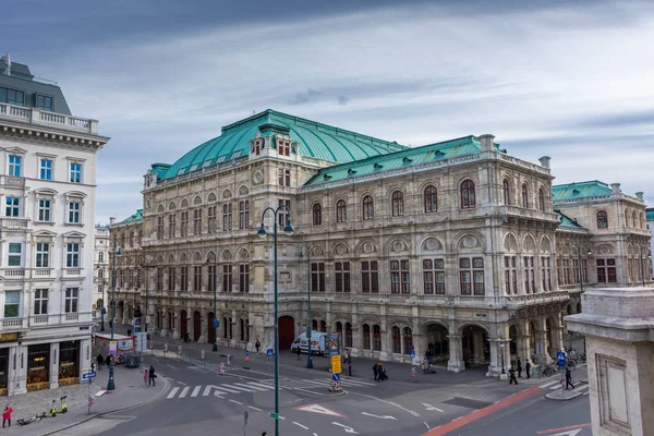 Wien Österreich Februar 2022 Blick Auf Das Opernhaus — Stockfoto