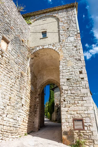 Ancienne Porte Romaine Gubbio Ombrie Italie Centrale — Photo