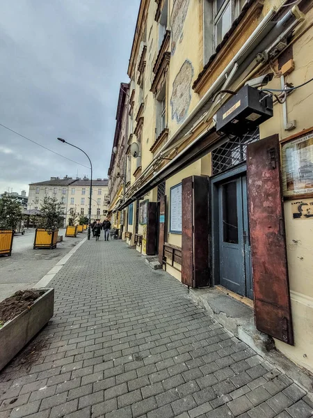 Krakow Polonia Enero 2022 Vista Calle Kazimierz Antiguo Barrio Judío — Foto de Stock