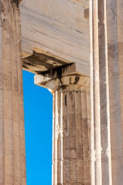 Close up of a column of the Parthenon, Athens, Greece