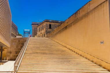 Stairs in the main square of Valletta, Malta