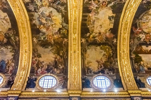 Valletta Malta May 2022 Golden Interior John Cathedral — Stockfoto