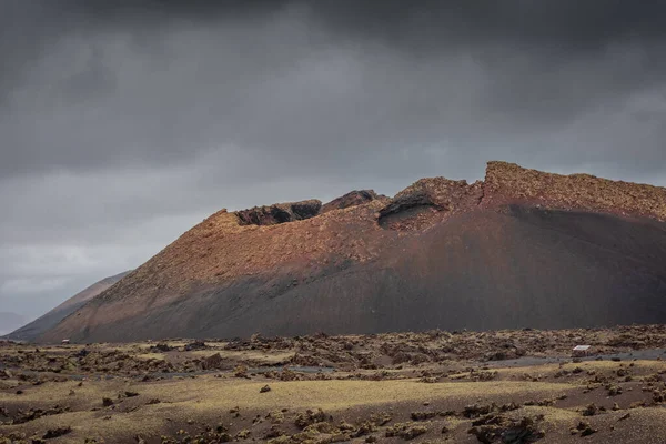 Landscape of El Cuervo Volcano in Lanzarote, Canary Islands, Spain