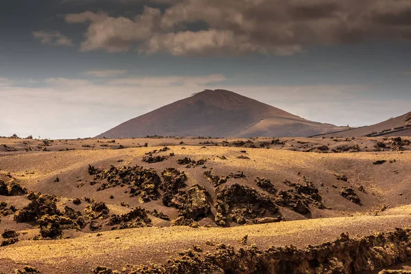 Wild Volcanic Landscape Los Volcanes Natural Park Lanzarote Canary Islands —  Fotos de Stock
