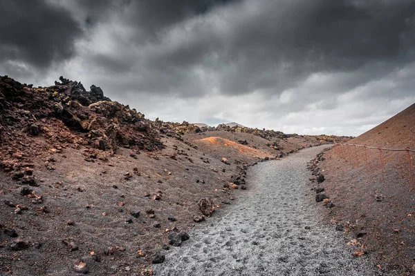 Wild Volcanic Landscape Los Volcanes Natural Park Lanzarote Canary Islands —  Fotos de Stock