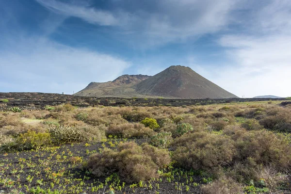 Monte Corona Volcano Lanzarote Canary Islands Spain —  Fotos de Stock