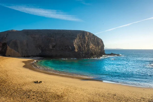Beautiful Sunset Atlantic Ocean Papagayo Beach Lanzarote Canary Islands Spain — Stockfoto