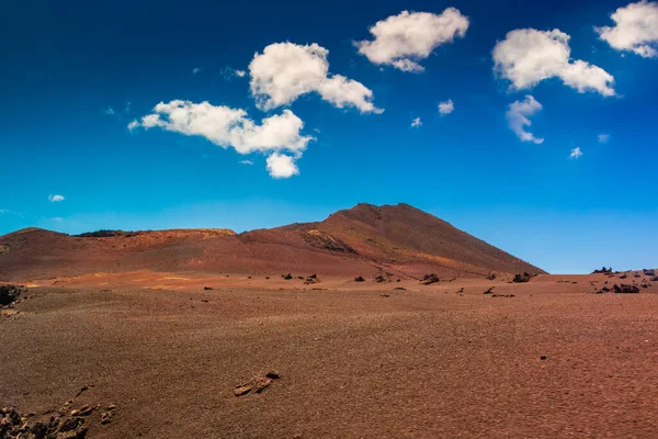 Paesaggio Vulcanico Del Parco Nazionale Timanfaya Lanzarote Isole Canarie Spagna — Foto Stock