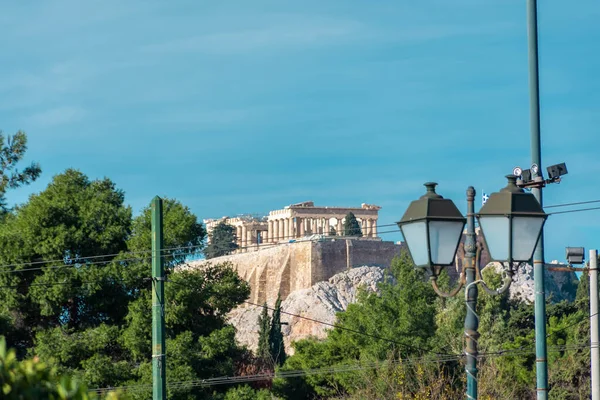 Vista Acrópole Centro Cidade Atenas Grécia — Fotografia de Stock