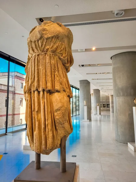 Atenas Grécia Dezembro 2021 Interior Moderno Museu Acrópole Com Achados — Fotografia de Stock