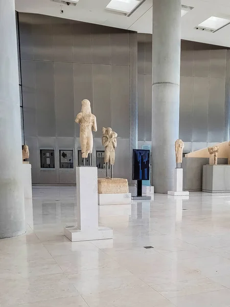 Atenas Grecia Diciembre 2021 Interior Del Moderno Museo Acrópolis Con — Foto de Stock