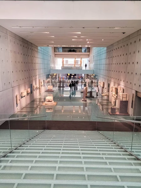 Athens Greece December 2021 Interior Modern Acropolis Museum Ancient Greek — Stock Photo, Image