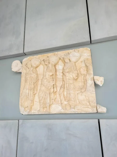 Athens Greece December 2021 Інтер Сучасного Музею Акрополя Давніми Грецькими — стокове фото