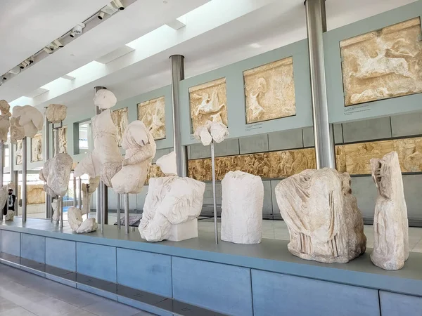 Athens Greece December 2021 Інтер Сучасного Музею Акрополя Давніми Грецькими — стокове фото