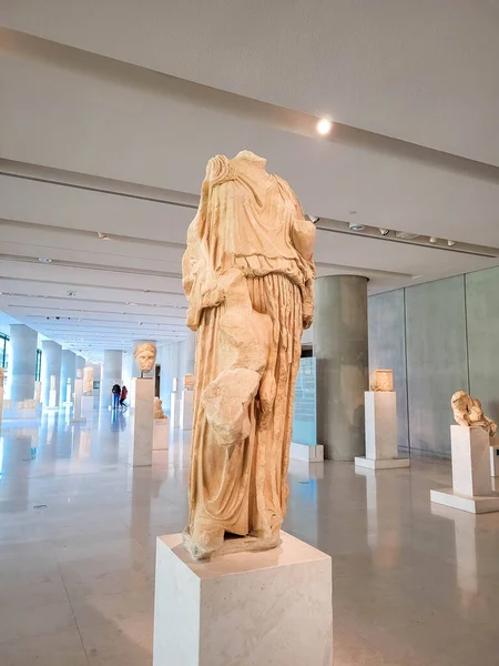 Athens ギリシャ 12月2021 古代ギリシャの発見と現代アクロポリス博物館のインテリア — ストック写真