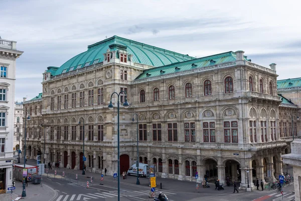 Wien Österreich Februar 2022 Blick Auf Das Opernhaus — Stockfoto