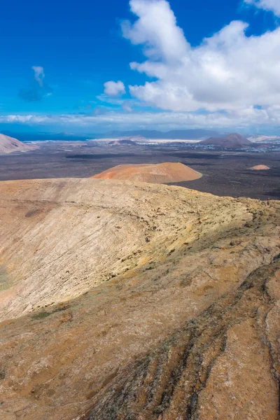 Táj Lanzarote Ból Caldera Blanca Spanyolország — Stock Fotó