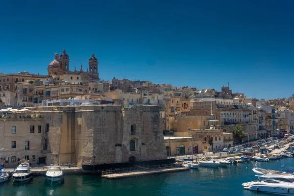 Birgu Malta May 2022 View Cospicua One Three Cities Marina — Stockfoto