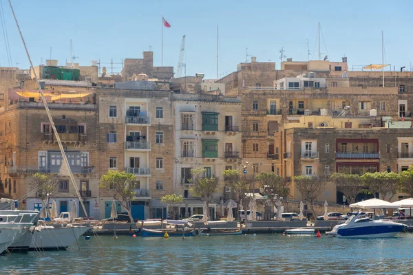 Birgu Malta May 2022 View Cospicua One Three Cities Marina — Stok fotoğraf