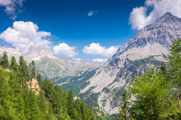 Beautiful mountain landscape of the valley in front of Mount Thabor, Alps, France