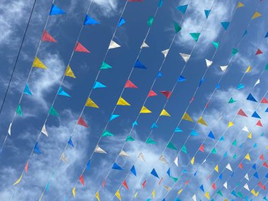 Flags flying at the festival.