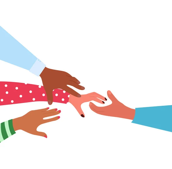 Helping Hands Hand Reaching Out Help Give Hand Friendship Concept — Vector de stock