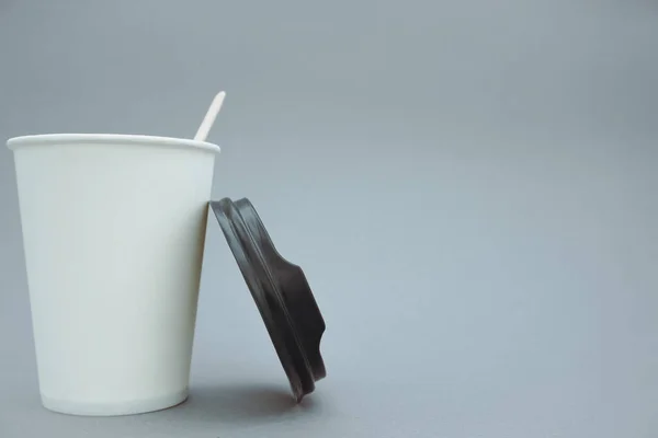 White disposable cup for drinks.