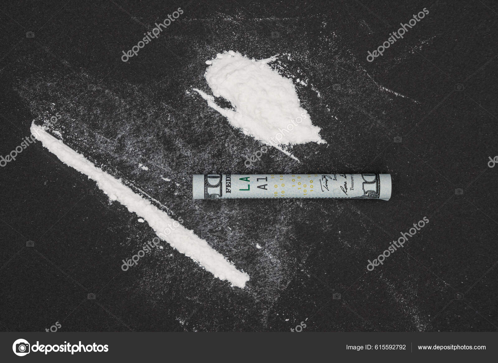 cocaine-rolled-dollar-black-table-rolled-dollar-bill-drug-use-stock