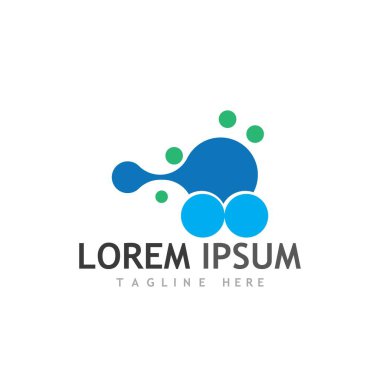 Molekül sembolü logo şablonu vektör illüstrasyon tasarımı 