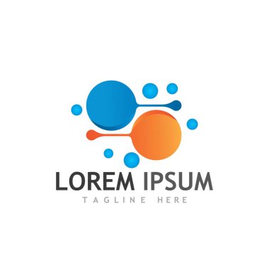 Molekül sembolü logo şablonu vektör illüstrasyon tasarımı 