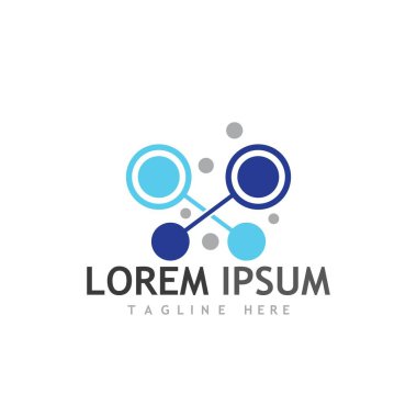 Molekül sembolü logo şablonu vektör illüstrasyon tasarımı 