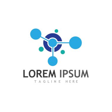 Molekül sembolü logo şablonu vektör illüstrasyon tasarımı 