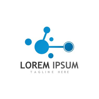 Molekül sembolü logo şablonu vektör illüstrasyon tasarımı 