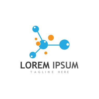 Molekül sembolü logo şablonu vektör illüstrasyon tasarımı 