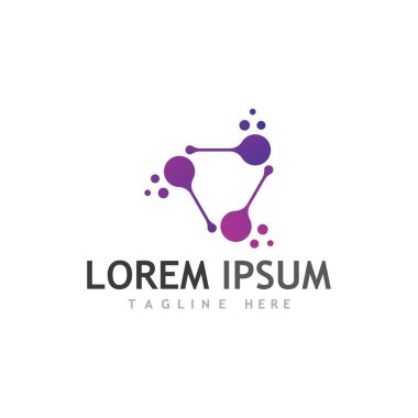 Molekül sembolü logo şablonu vektör illüstrasyon tasarımı 