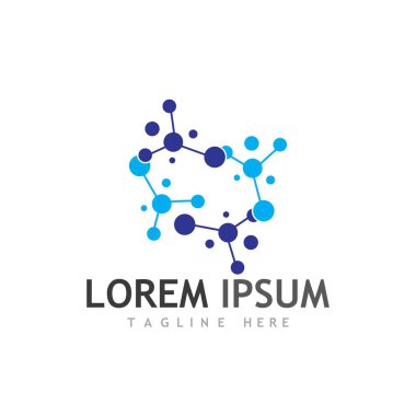 Molekül sembolü logo şablonu vektör illüstrasyon tasarımı 