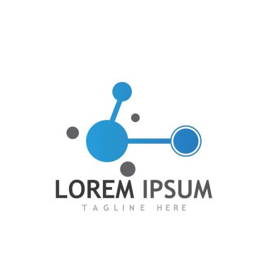 Molekül sembolü logo şablonu vektör illüstrasyon tasarımı 