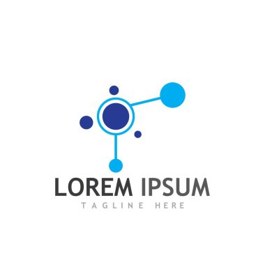 Molekül sembolü logo şablonu vektör illüstrasyon tasarımı 