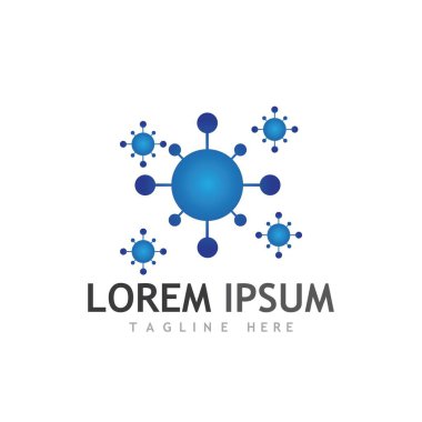 Molekül sembolü logo şablonu vektör illüstrasyon tasarımı 