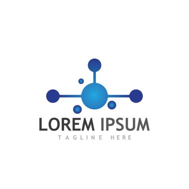 Molekül sembolü logo şablonu vektör illüstrasyon tasarımı 