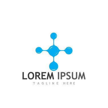 Molekül sembolü logo şablonu vektör illüstrasyon tasarımı 