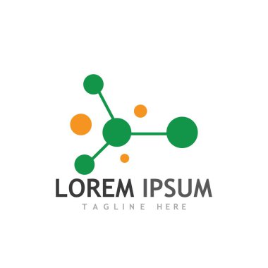 Molekül sembolü logo şablonu vektör illüstrasyon tasarımı 