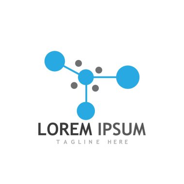 Molekül sembolü logo şablonu vektör illüstrasyon tasarımı 