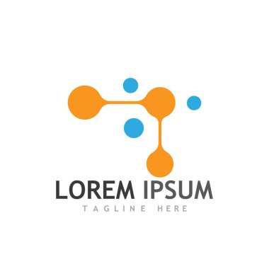 Molekül sembolü logo şablonu vektör illüstrasyon tasarımı 